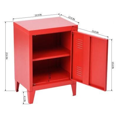 2-Tier Cabinet Nightstand Furniture for Side End Accent Table