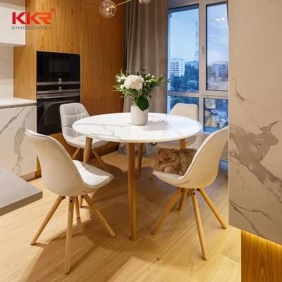 Wholesale Special Base Round Solid Surface Coffee Tea Table