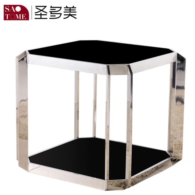 Modern Simple Living Room Furniture Metal Glass End Table