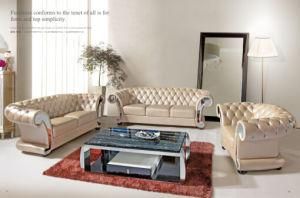 Classical Sofa Chesterfield Leather Sofa for Home Furniture
