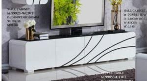 MDF Living Room TV Stand Hall Cabinet Tempered Glass Modern Home Furniture