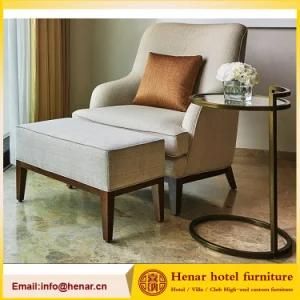 Modern Furniture Chaise Lounge with Ottoman for Hotel Bedroom
