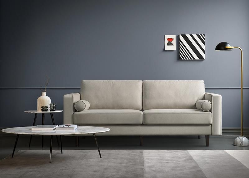 MID-Century Classic Fabric Sofa Contemporary Couch Home Seating for Living Room Furniture Set