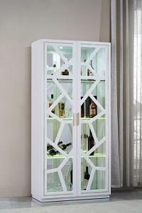 MDF Stainless Steel Living Dining Room Liquor Wine Display Cabinet with Shelf Modern Home Furniture