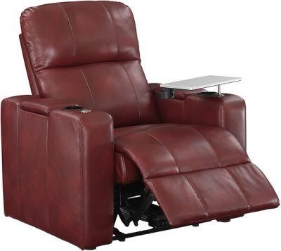 Jky Furniture High Adjustable Leather Home Theater Power Recliner Sofa Set with Customerization Functions
