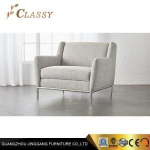 Grey Fabric Leisure Chair Living Room Home Furniture