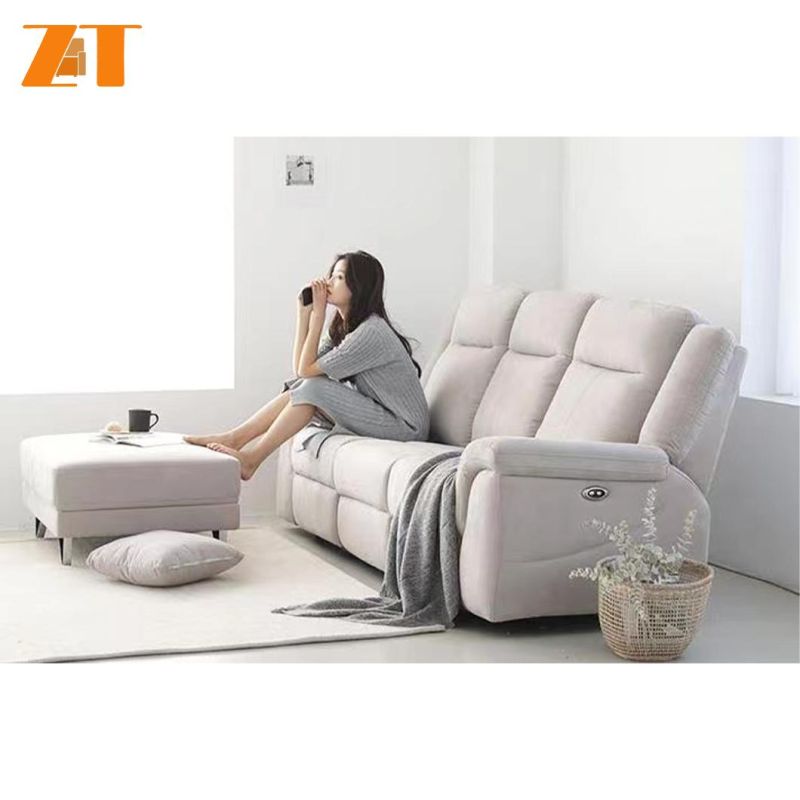 Top Rank Multi-Functional Fabric Electric Recliner Sofa Set Extendable Relaxing Sectional with USB Charge Smart Sofa