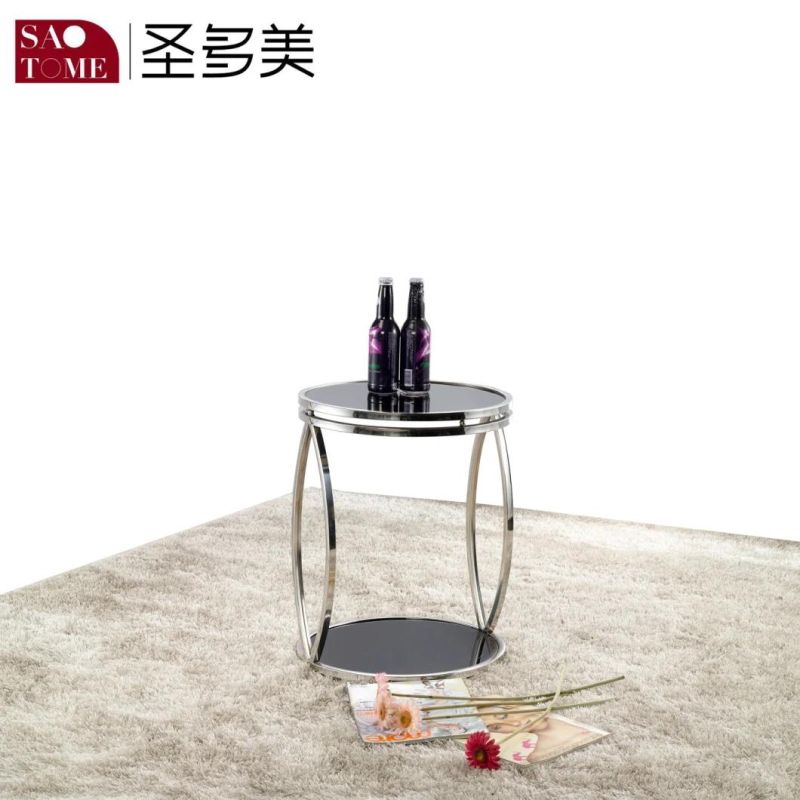 Modern Exquisite and Small Furniture Metal Glass Round End Table