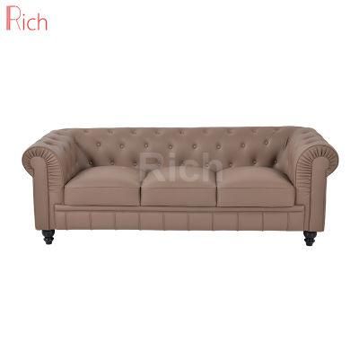 Vintage Leather PU Replica Classic Leisure Chesterfield Tufted Sofa for Living Room Hotel Office Couch