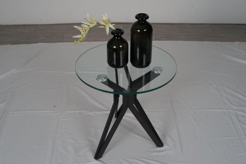 Contemporary Simple Style Home Furniture Stainless Steel Base Side Table