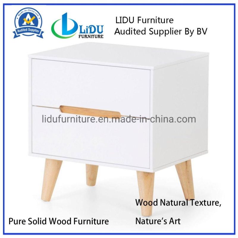 Bedroom Nightstands with 3 Drawers, Bedside Table End Table with Large Space, Walnut