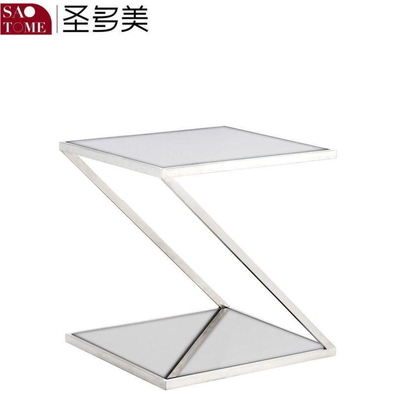 Modern Living Room Furniture White or Black Glass Round Table