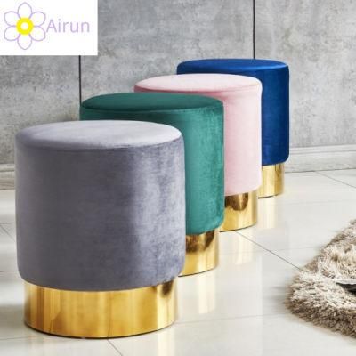 Indoor Furniture Chair Modern Velvet Flower Chair Ottoman Living Room Stool