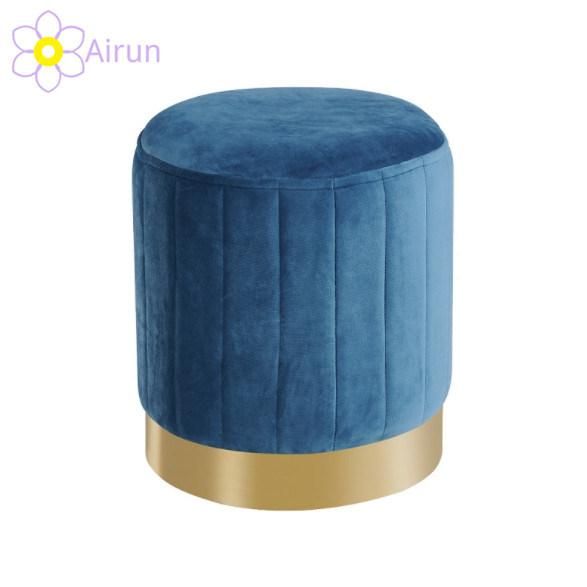Living Room Chair Stool Bedroom Makeup Ottoman Home Velvet Ottoman Stool