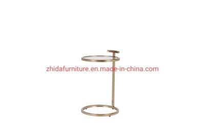 Stainless Steel with Glass Top Side Table