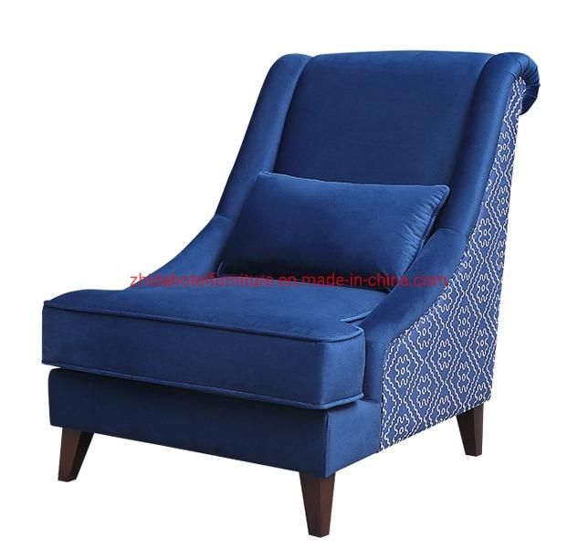 Blue Fabric Living Room Furniture