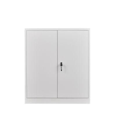 Metal Storage Cabinet with Lockable Doors and 2 Adjustable Shelves, Steel Counter Cabinet for Home Office
