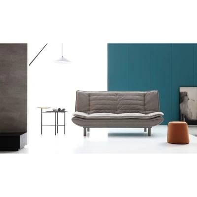 Wholesale Market Fabric Leisure Cloth Living Room Bed Furniture Fabric Folding Grey Sofa Set