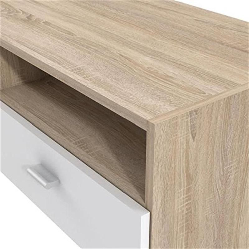 Modern Living Room Furniture White Brown Wooden TV Stand