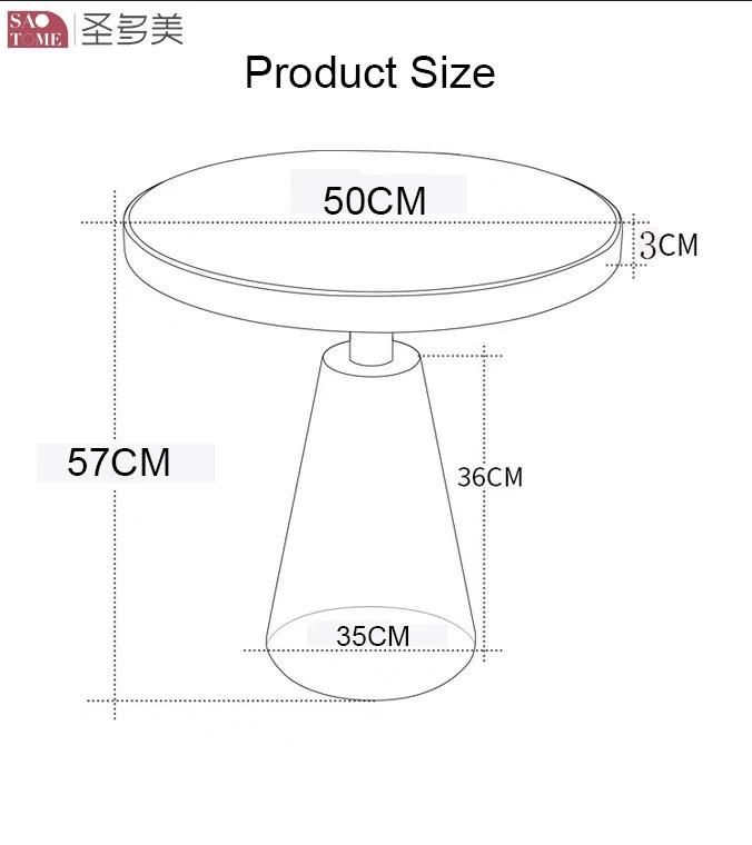 New Style Home Furniture Titanium Gold Living Room Coffee Table Metal Side Table Bedroom Table Melamine Laminated Tea Table