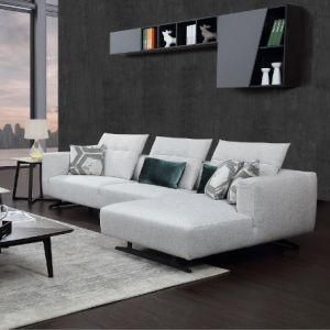 New Design White Corner Fabric Sofa Living Room Furniture