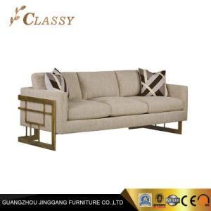 Livingroom Furniture Metal Steel Frame Classical Fabric Sofa