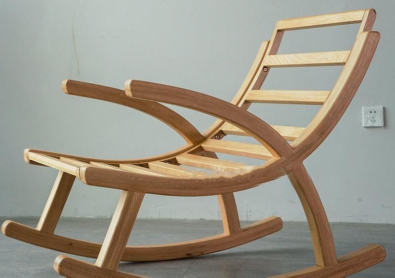 Nordic Solid Wood Outdoor Casual Fashion Removable and Washable Rocking Chair 0262
