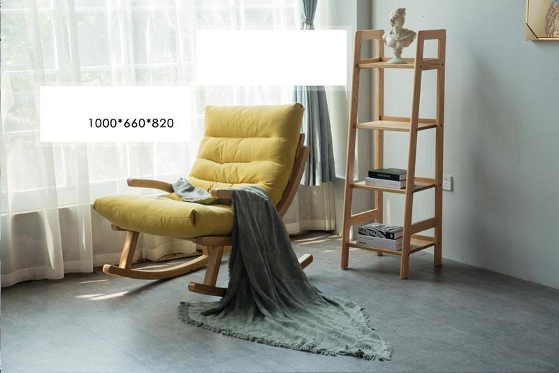 Nordic Solid Wood Outdoor Casual Fashion Removable and Washable Rocking Chair 0262