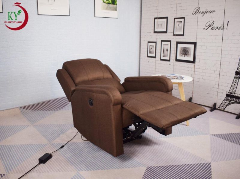 Jky Furniture Fabric Power Recliner Chair with Massage and Heating Functions for Living Room