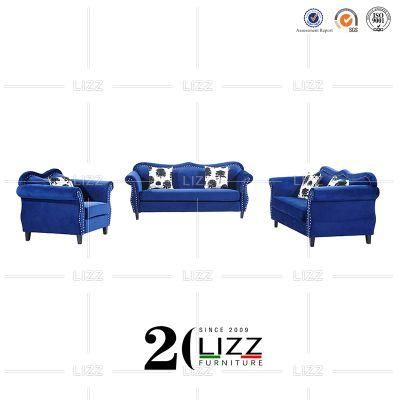 European Royal Luxury Home Living Room Velvet/Linen Fabric Sofa Chair