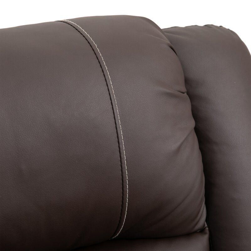 Jky Furniture Leather Manual Recliner Chair with Big Wingback and Inner Seat Width