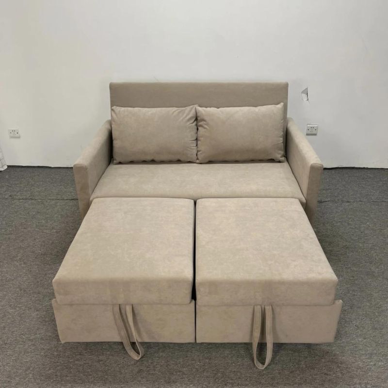 Simple Two-Seat Technology Cloth Sofa Bed Dual-Use Living Room