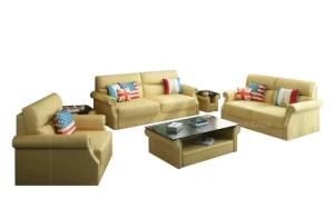 Living Room Sofa Sets Modern Leather Sofa with Light Color Style