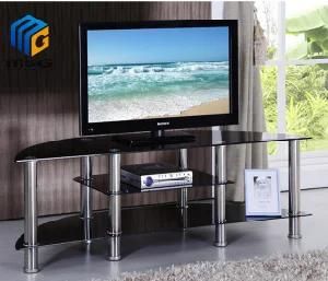 Cheap Price Metal and Glass TV Stand on Sale