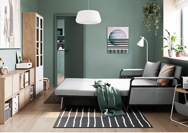 Linsy Triple Seater Metal Folding Modern Corner Sofa Bed Ls182sf3