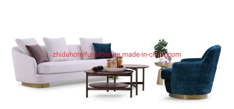 Contemporary Style Living Room Furniture Leather Fabric Home Furniture Sofa