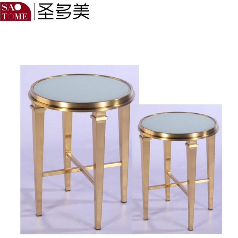 Modern Living Room Bedroom Furniture Transparent Glass Nest Table