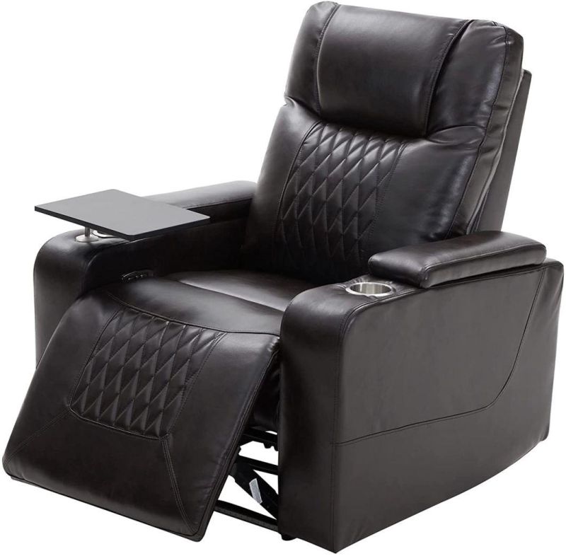 Jky Furniture Multifunction Leatherhome Theater Power Recliner Sofa Set with Customerization Functions