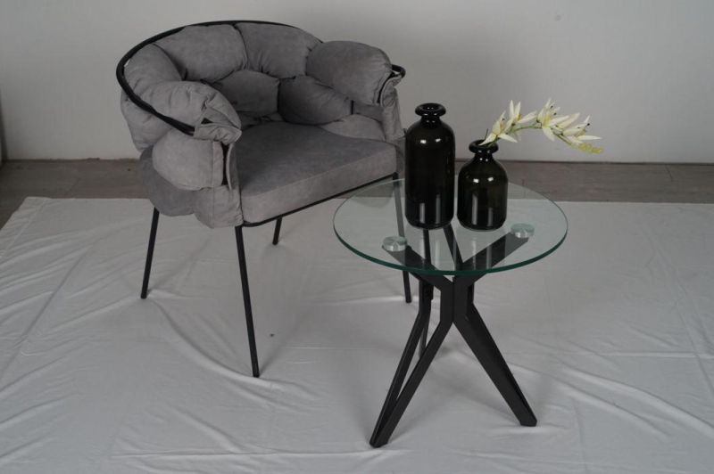 Contemporary Simple Style Home Furniture Stainless Steel Base Side Table