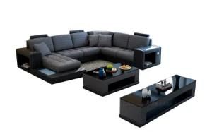 Nordic Modern Design Grey L Shape Sectional Sofa 7 Seater White Fabric Lounge Suite Sofas