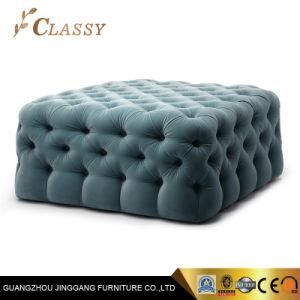 Italian Design Furniture Stool Fabric Velvet Ottoman for Home
