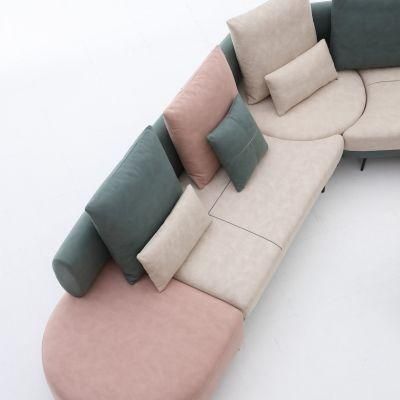 Wholesale Market Livingroom Furniture Fabric Cloth Luxury Corner Sofa Beds with 4 Seaters