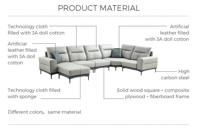 Wood Down Modern Design American Set Home Genuine Leather Sofa New Tbs061