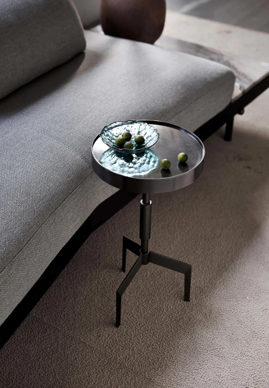 CT62A Metal Side Table, Stainless Steel Black Color Side Table, Metal Coffee Table in Home and Commercial and Hotel Customization