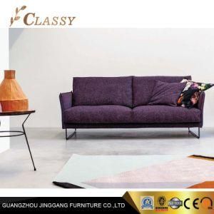 Living Room Furniture Slap-up Black Steel Frame with Purple Finish Fabric