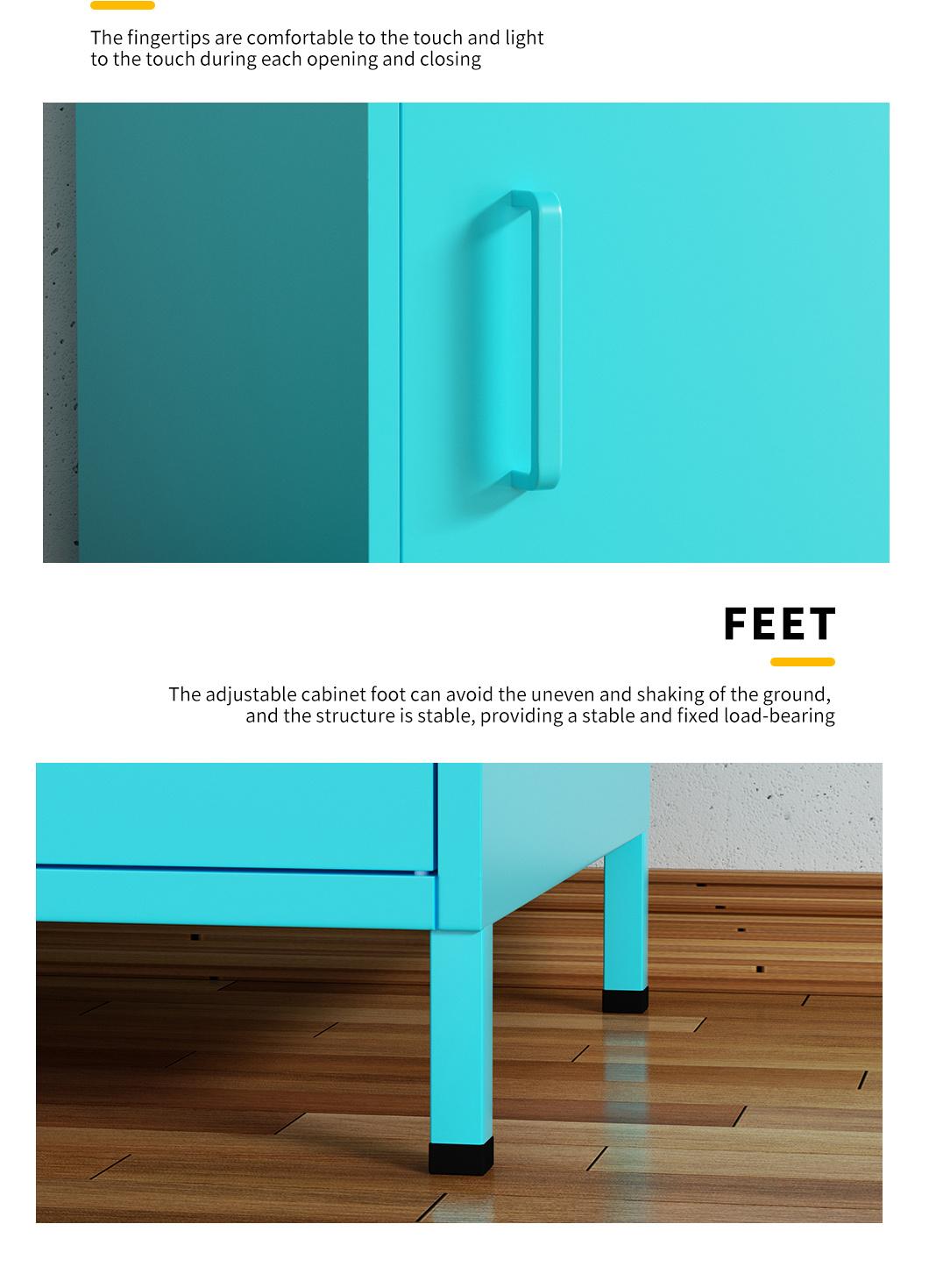 Home Metal Side Cabinet Furniture Modern Steel Sideboard Storage Cabinets for Living Room Kitchen Office