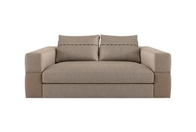 Italian Modern High Quality Stainless Steel Fabric PU Leather Fabric Living Room Sofa Ls01