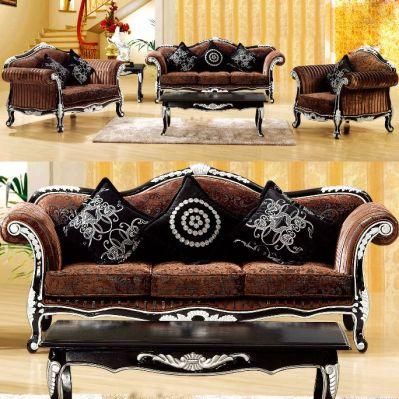 Living Room Furniture Wood Carved Sofa Furniture in Optional Sofas Color and Seats