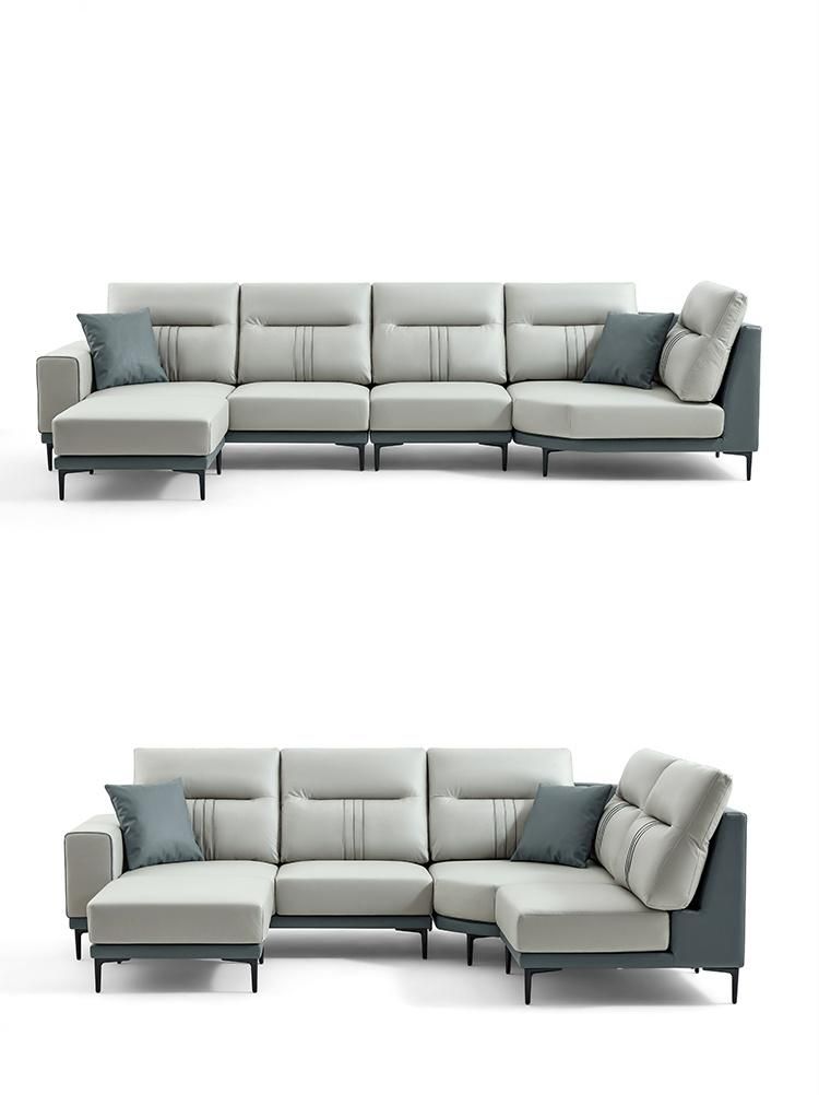 Hot Sale Low Back ISO 8191 Italian Modern Leather Sofa Set Tbs061