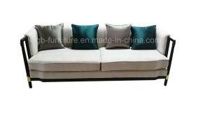 2018 New Hotel Sofa in Fabric with Black Stained Wood Frame for 4/5 Star Hotel